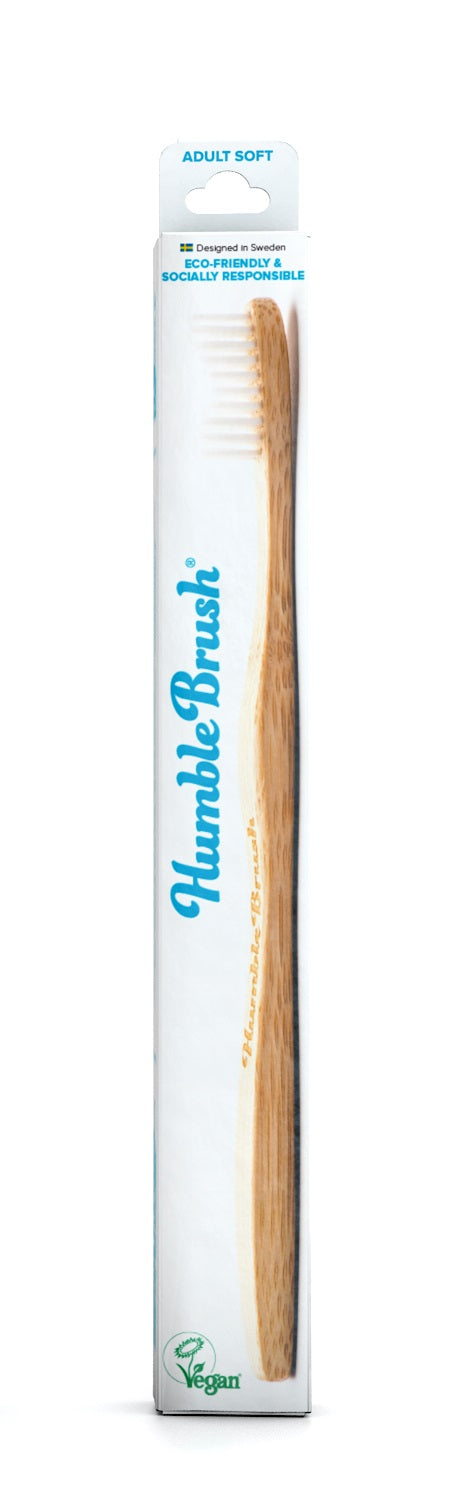 HUMBLE BRUSH Brosse à Dents Adulte Blanche Douce | Soin Bucal Essentiel