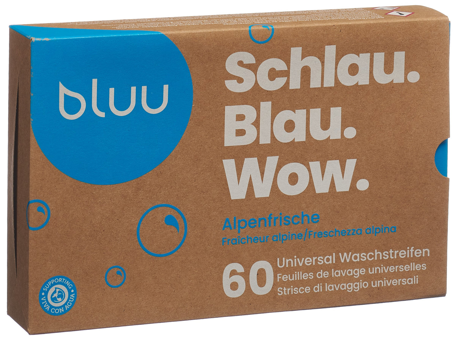 BLUU Alpenfrische Feuille de Lavage Fraîcheur 60 pièces | Nettoyant Visage