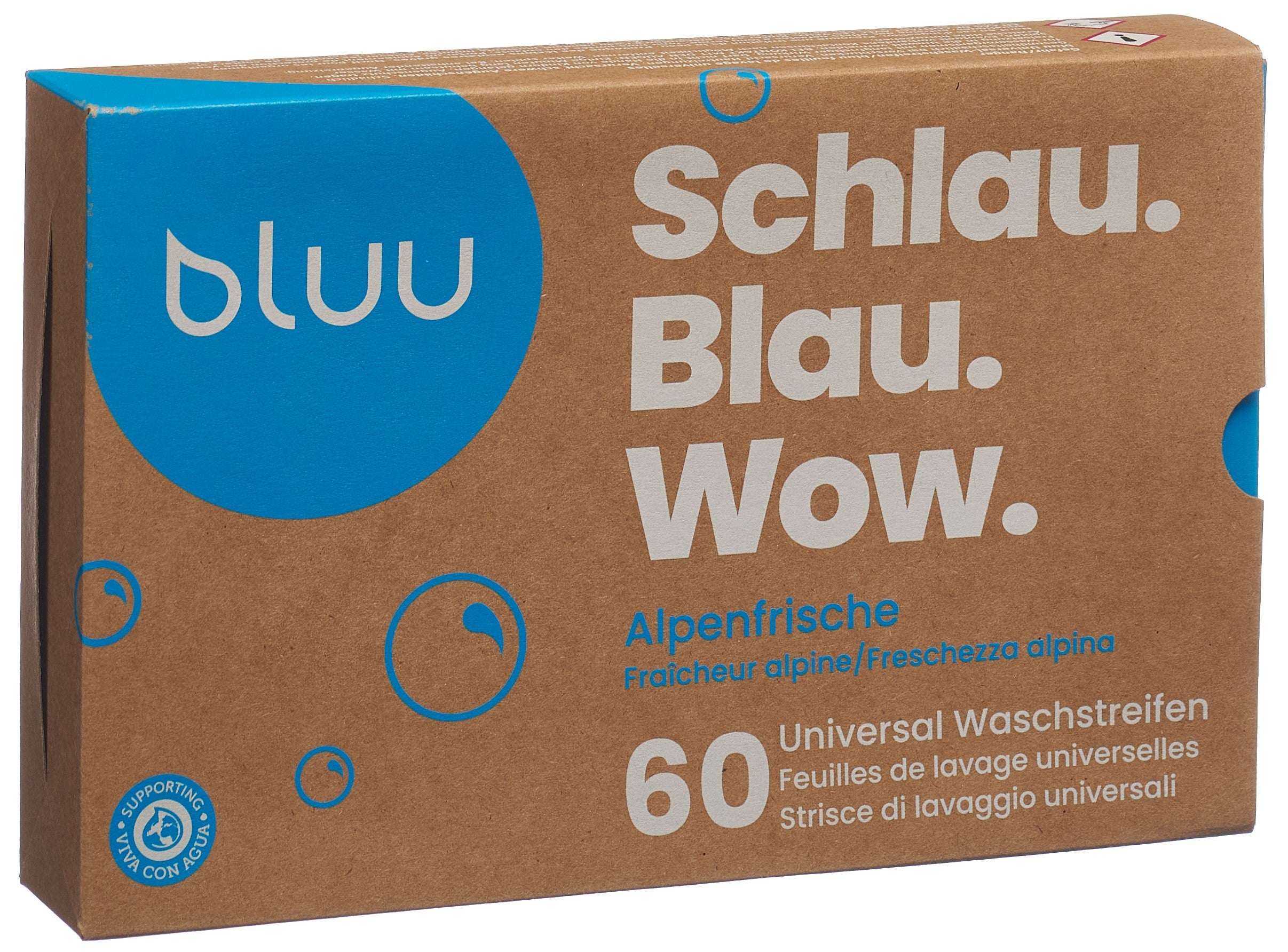 BLUU Alpenfrische Feuille de Lavage Fraîcheur 60 pièces | Nettoyant Visage
