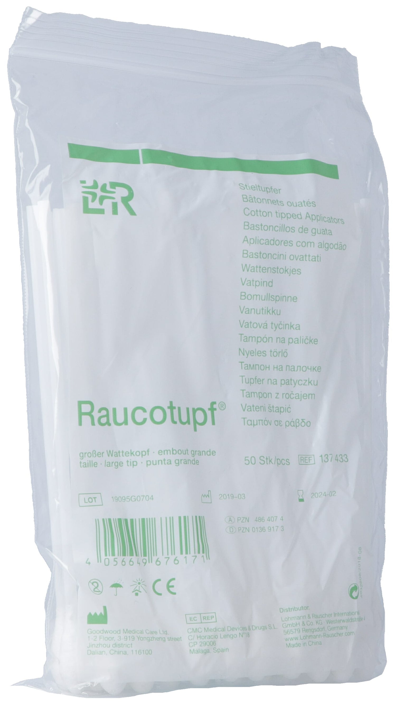 RaucoTupf Bâtonnets Coton Longs 15cm - Hygiène &amp; Soins | Lot 50 Pièces