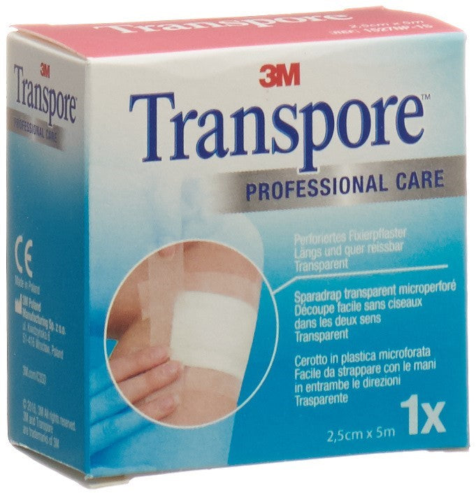 3M TRANSPORE sparadrap 5mx25mm refill