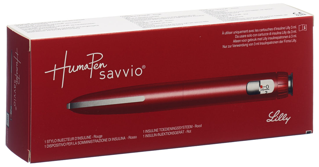 HUMAPEN Savvio Stylo Injecteur Insuline Rouge Précis | Dispositif Médical