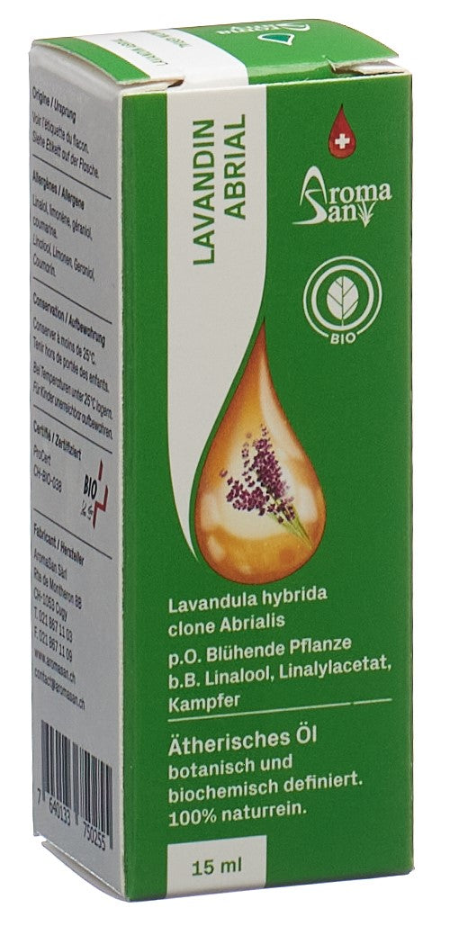 AROMASAN Huile Essentielle Lavandin Bio 15 ml | Relaxation &amp; Bien-être