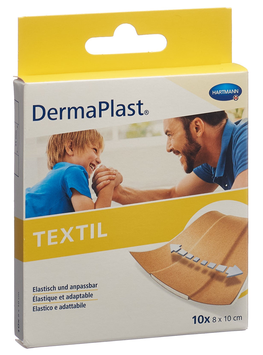 DERMAPLAST Pansement Rapide Textile 8 x 10 cm - Soin Cicatrisant | 10 Pièces