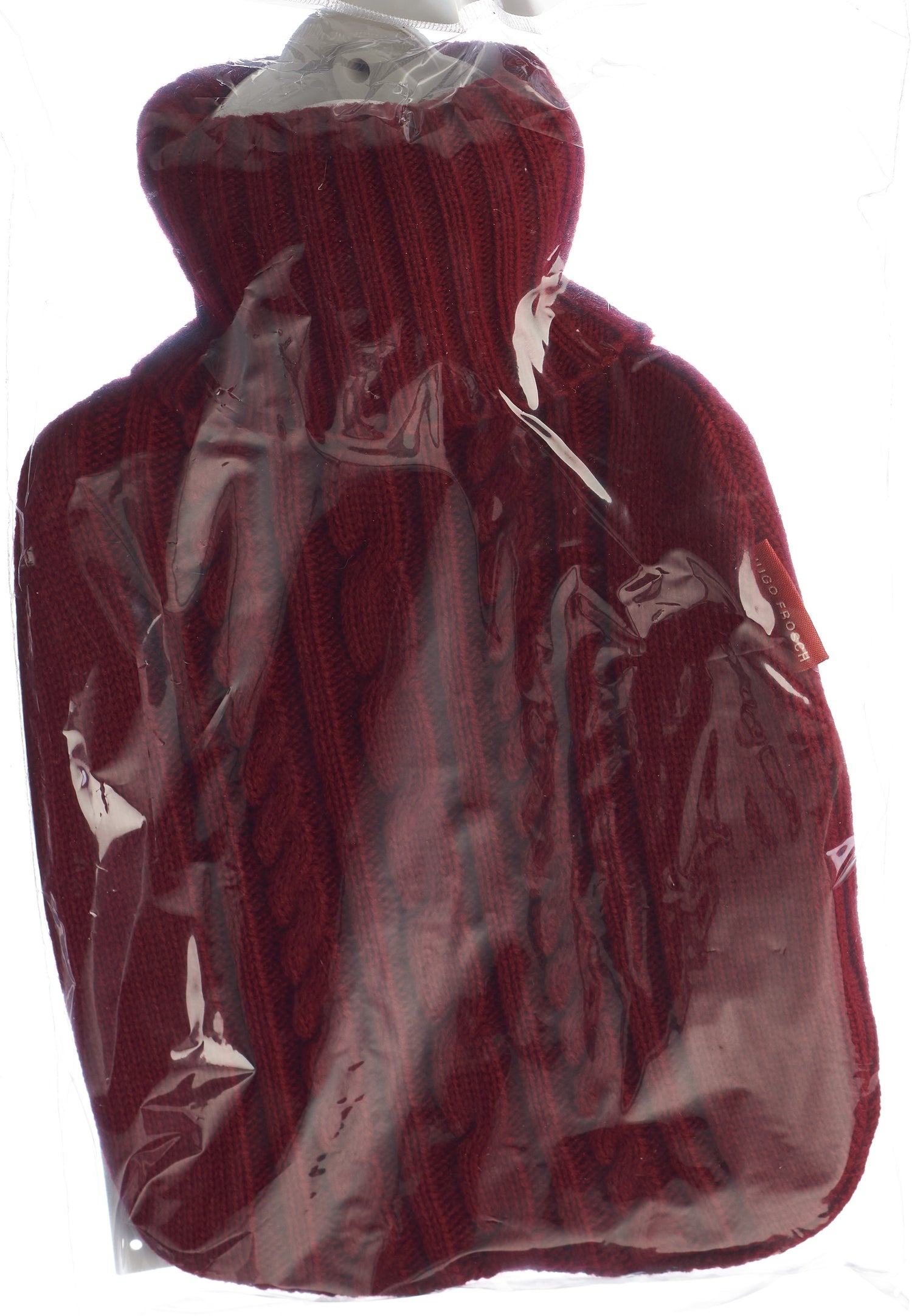 Frosch Bouillotte PVC 1.8 L Housse Tricot Rouge Confortable | Chaleur Apaisante