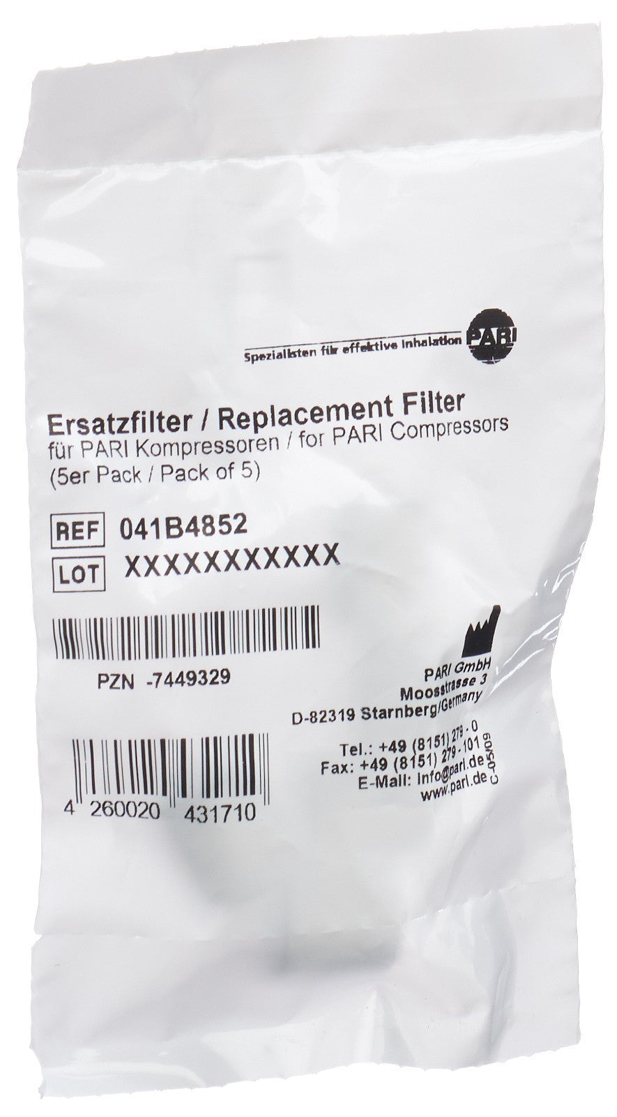 PARI Filtre type 028 et 085 5 pièces | Accessoire respiratoire essentiel