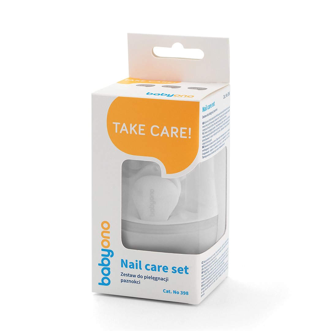 BABYONO Set Manucure Bébé Cisaille Coupe-Ongles Lime Douce | Kit Essentiel