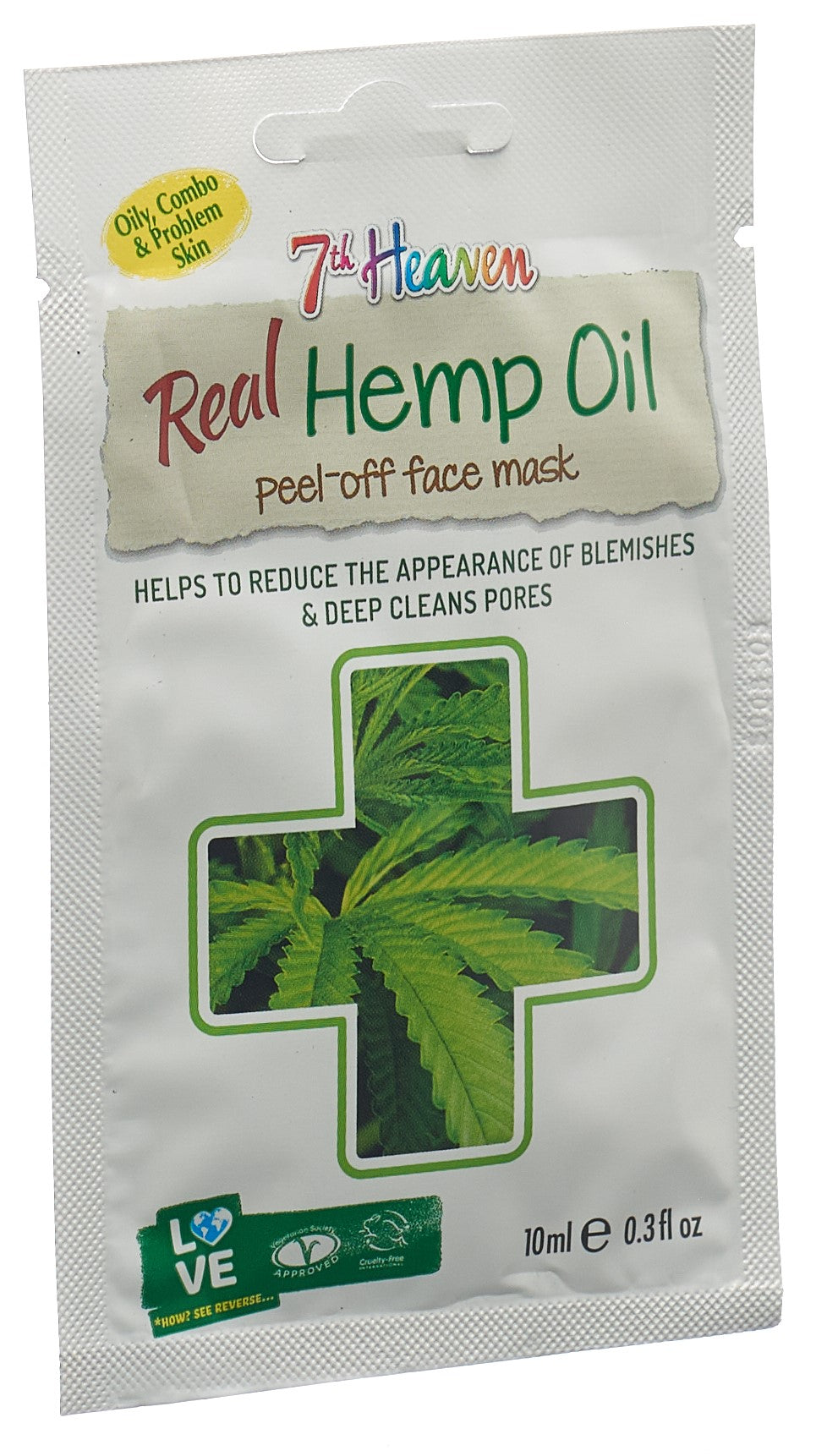 7TH HEAVEN peel-off mask real hemp oil sach 10 ml