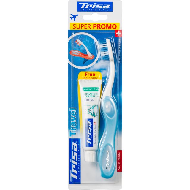 TRISA TRAVEL Brosse à Dents Électrique + Dentifrice Offert | Pack Promo