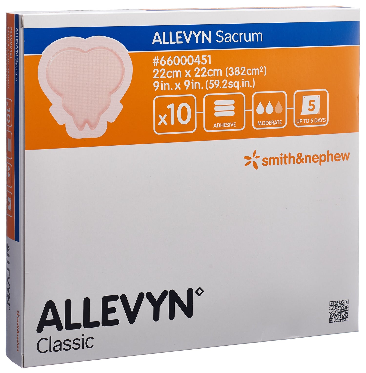 ALLEVYN ADH SACRUM Pansement Cicatrisant | 22 x 22 cm - 10 pièces
