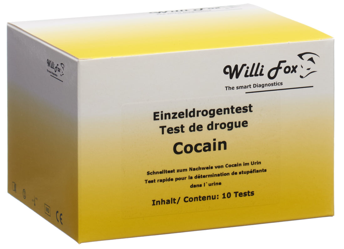 WILLI FOX test de drogue cocaine uni urine 10 pce