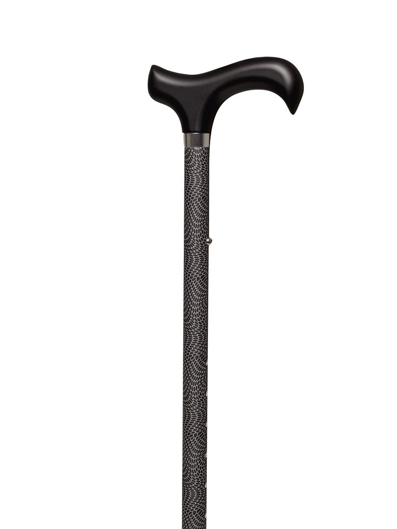 SUPAIR Canne de Marche Derby Métal Réglable 72-94.5cm Noir Sécurité