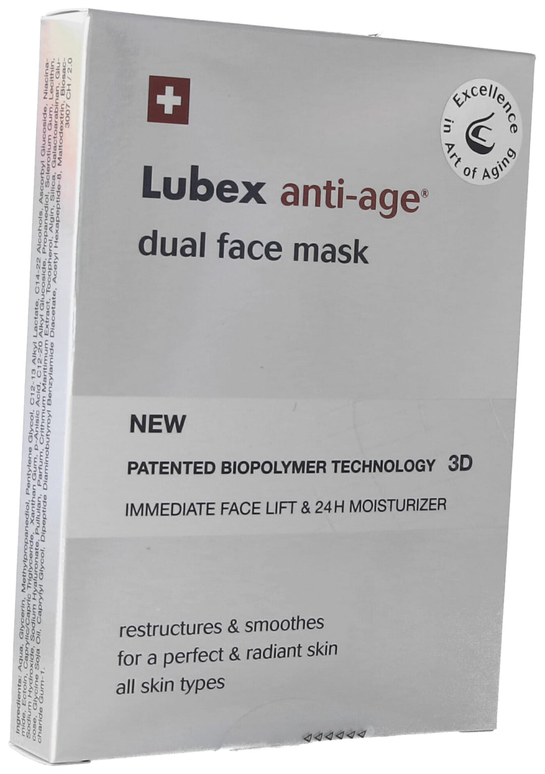 LUBEX ANTI-AGE Masque Visage Double Action 4 Pièces