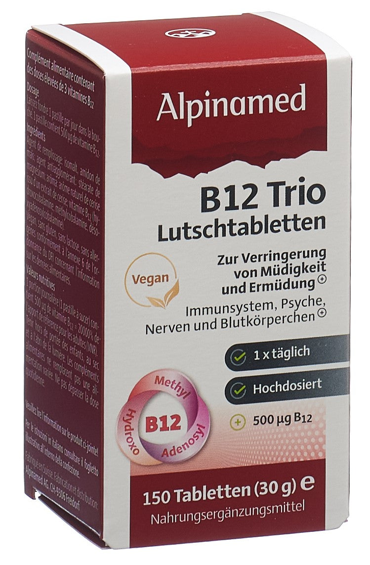 ALPINAMED B12 trio Vitamine B12 Énergie | 150 comprimés