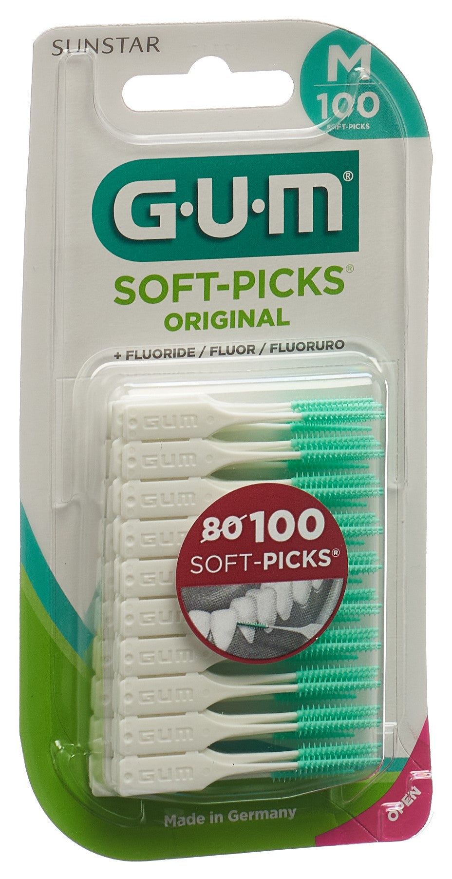 GUM Soft-Picks Original Medium 100 pièces | Hygiène Dentaire Efficace