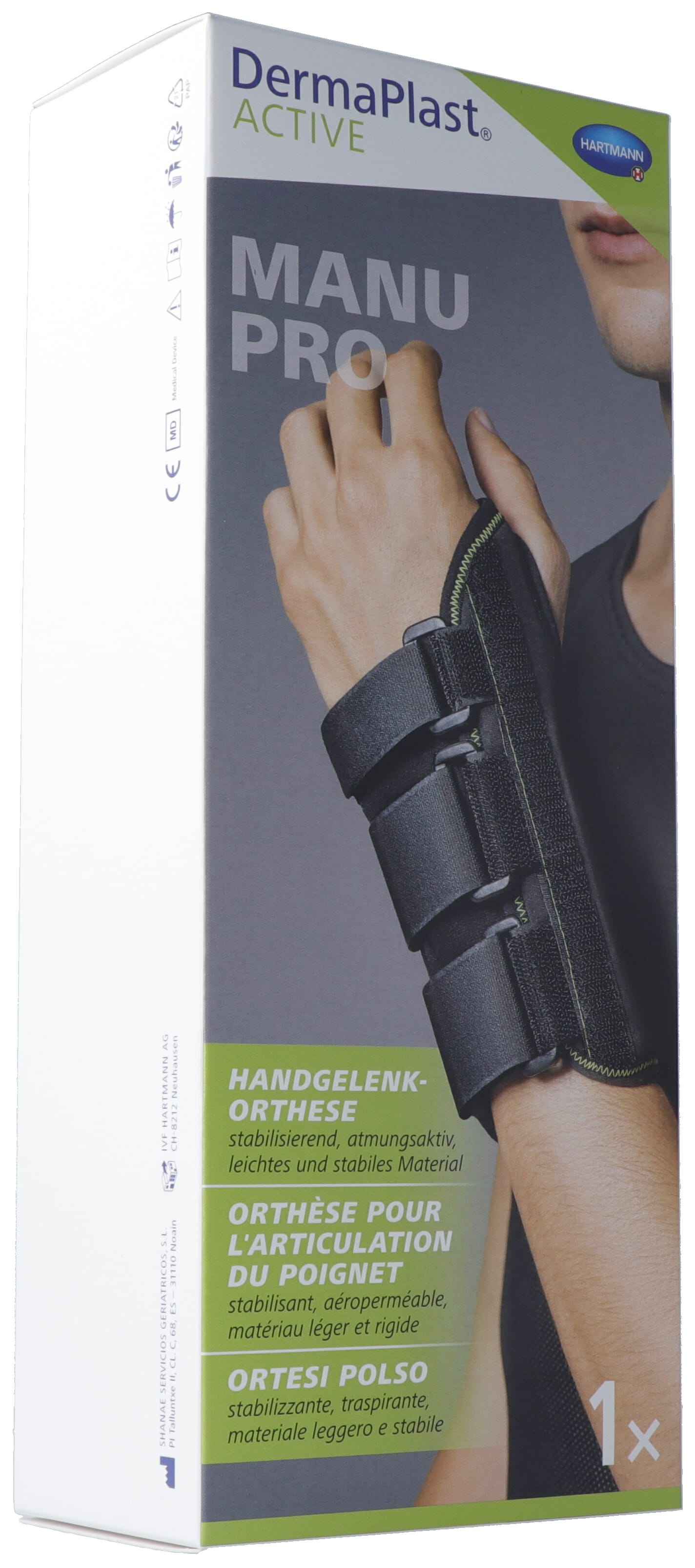DERMAPLAST Active Manu Pro Orthèse Main Droite | Confort &amp; Soutien