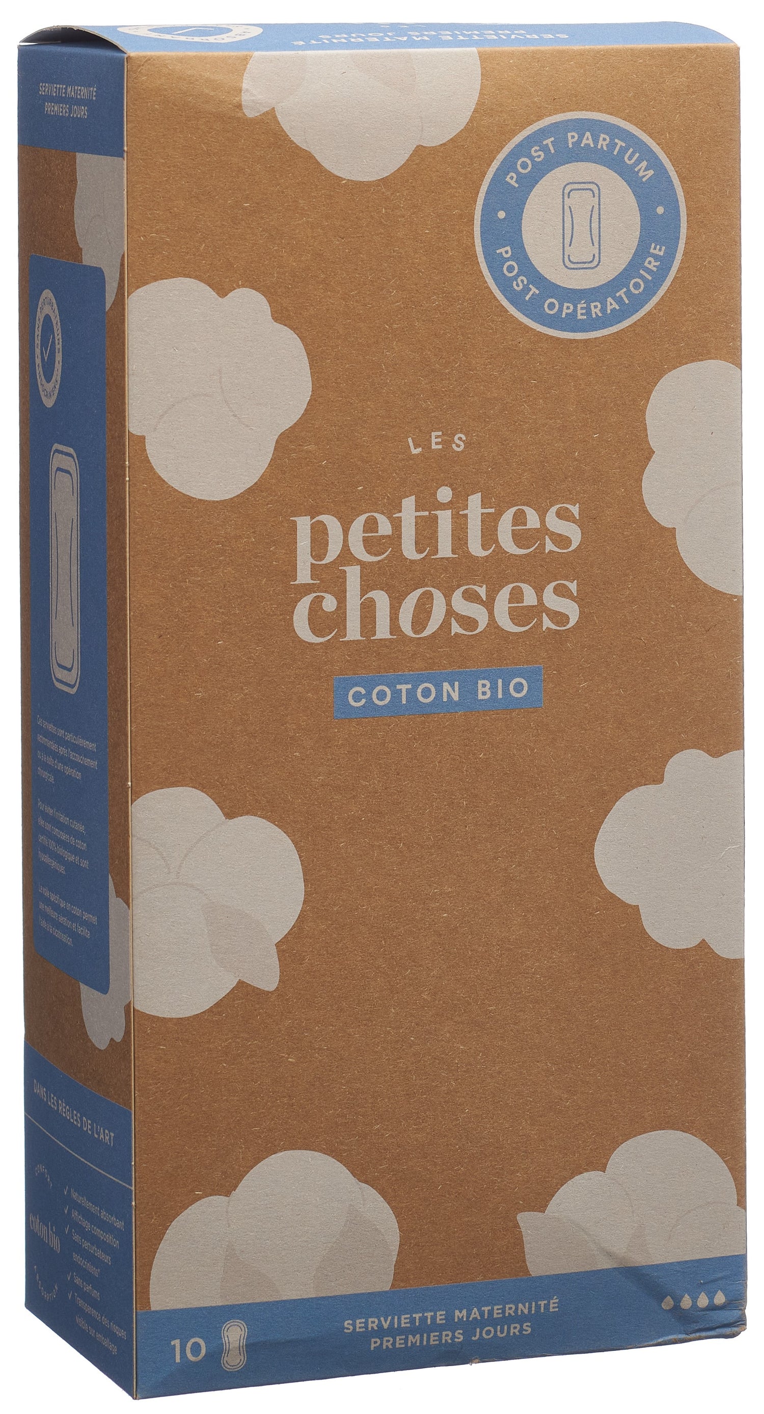 LES PETITES CHOSES Serviettes Post-Partum Bio 10 Pièces | Confort &amp; Douceur