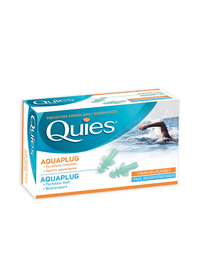 QUIES Aquaplug Protection Auditive Aquatique 2 Bouchons | Confort