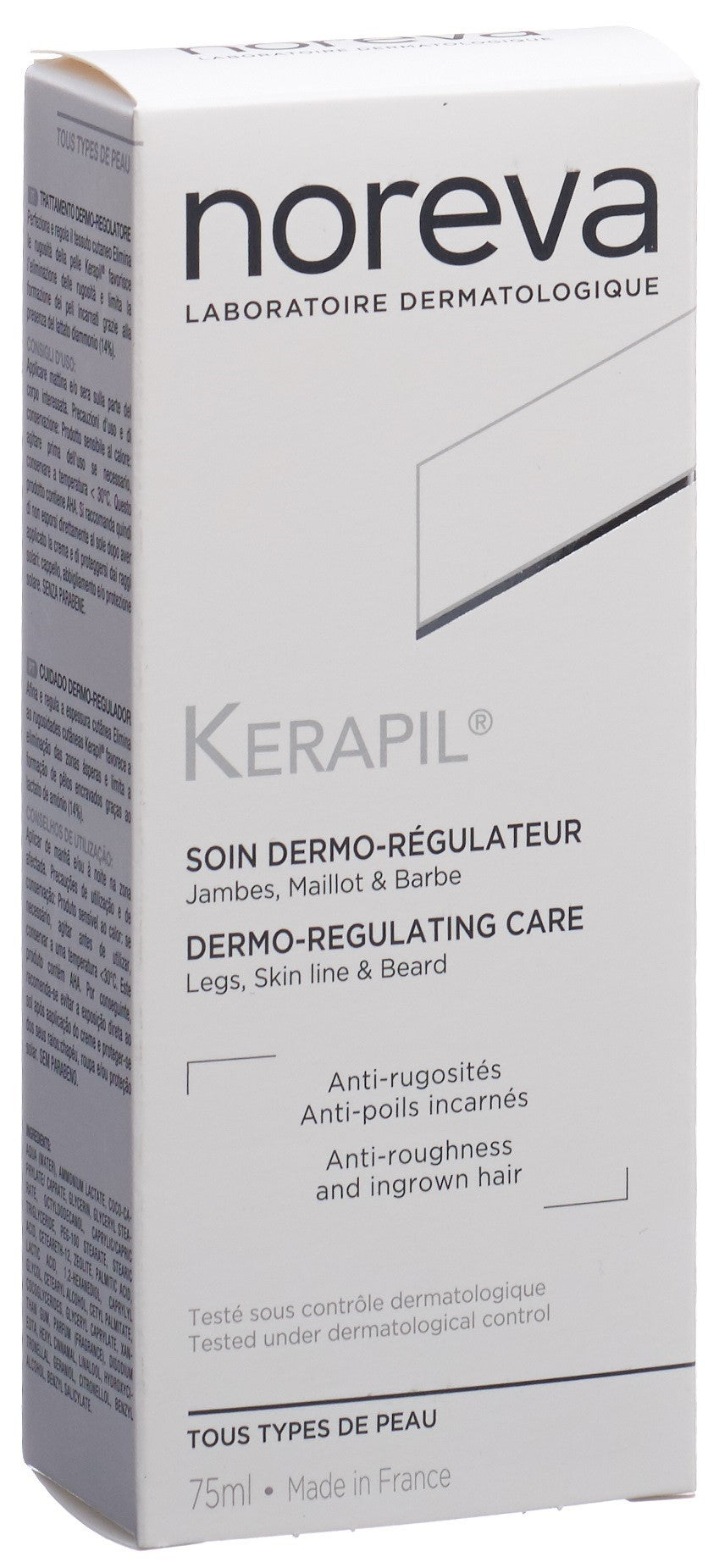 KERAPIL Crème Épidermique Anti-Rugosités 75 ml | Soin Réparateur