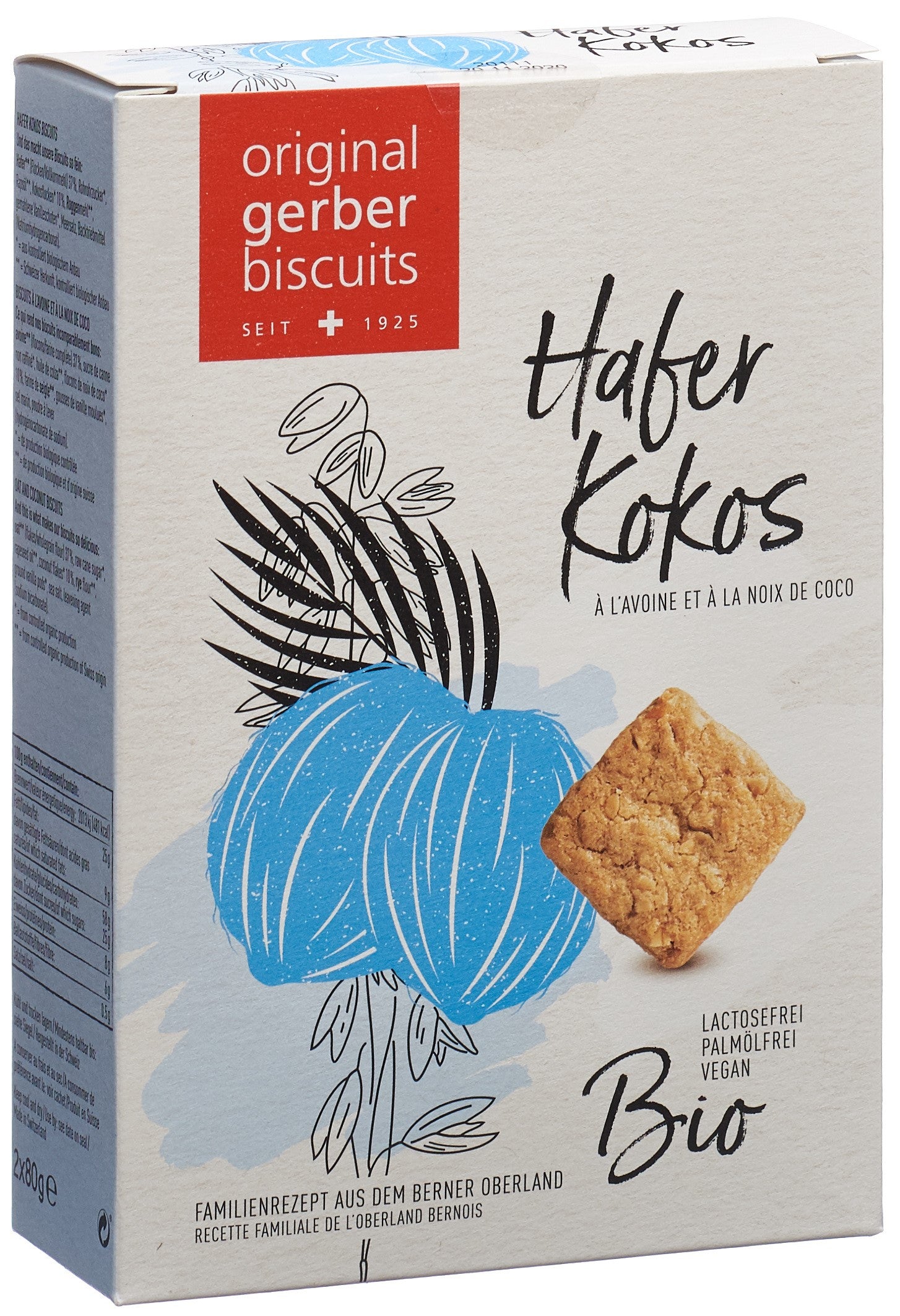 GERBER Biscuits Avoine Coco Bio Bébé Goûter | 160 g