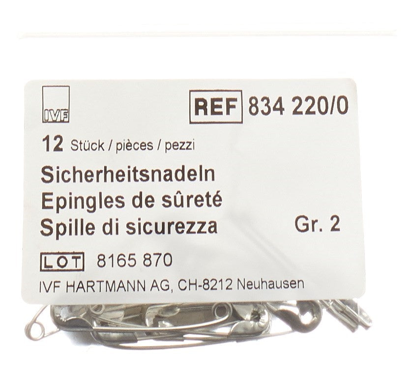 IVF Épingles de Sûreté Gr2 38mm Lot de 12 | Sécurité Fiable