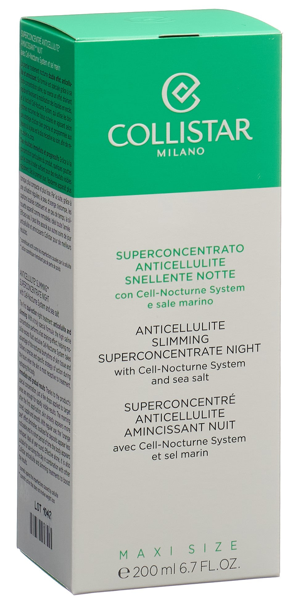Collist Anticellulite Concentré Nuit Soin Corps 200 ml