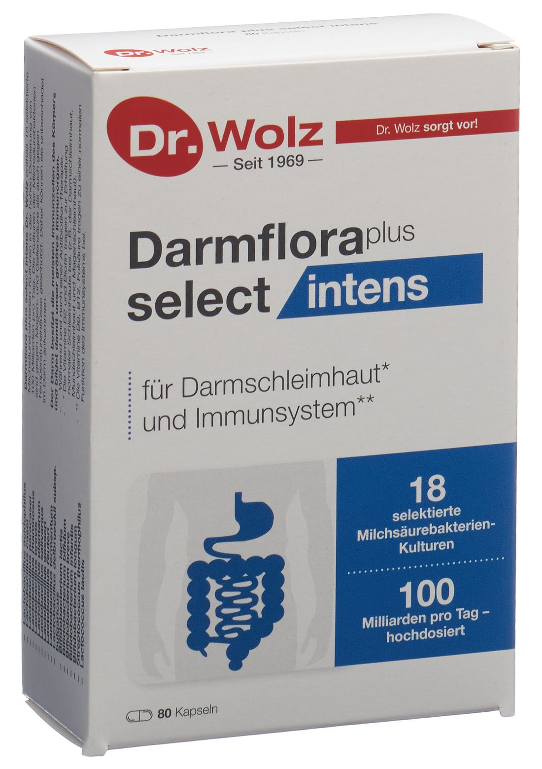 Dr. Wolz Flore Intestina Plus Select 80 Capsules | Santé Intestinale Optimale