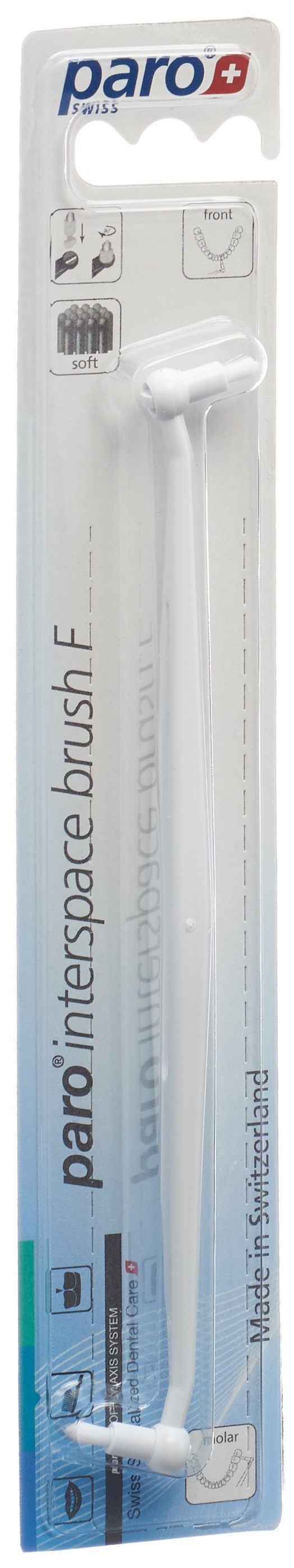 PARO Brosse Interspace F Support Blanc 2 Brosses | Hygiène Dentaire