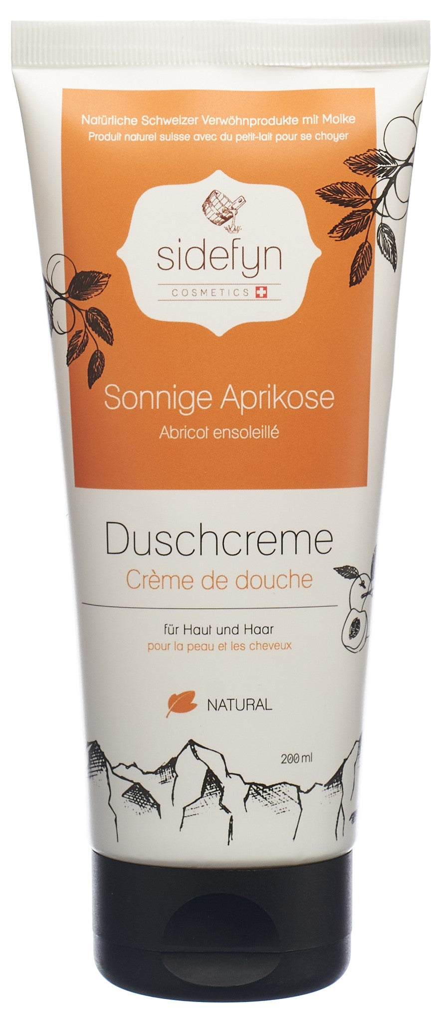 SIDEFYN Crème Douche Abricot Ensoleillé Douceur &amp; Hydratation | 200 ml