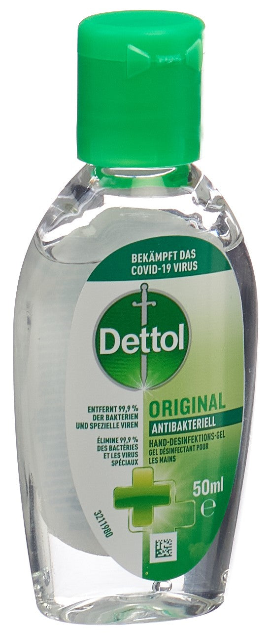 Dettol Gel Désinfectant Mains Antibactérien 50 ml | Protection Instantanée