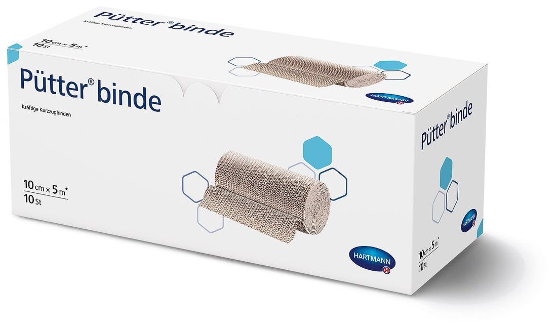 Pütter Bande de Compression 10 cm x 5 m (Lot de 10) | Soin Blessures &amp; Cicatrices