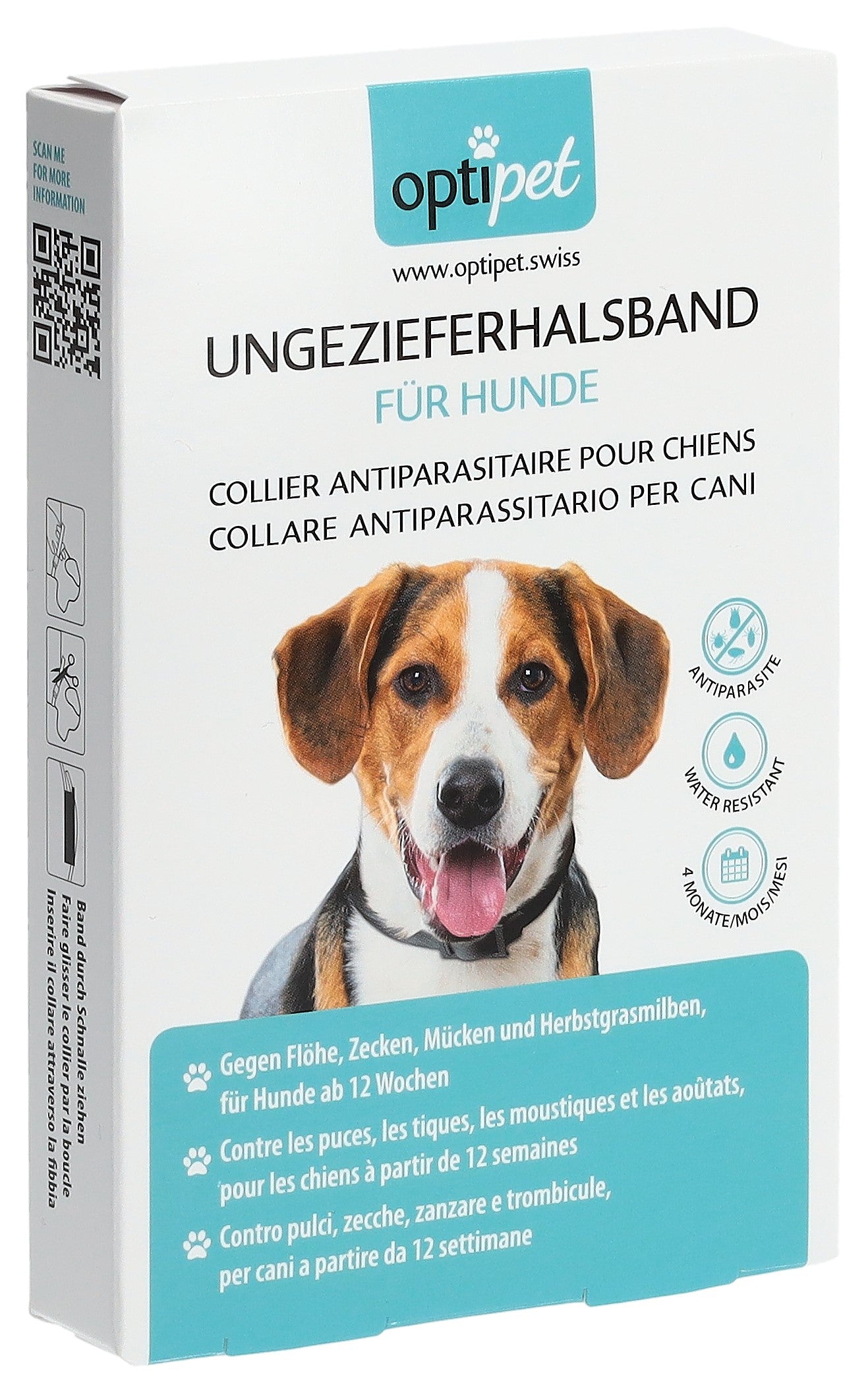 OPTIPET Collier Antiparasitaire Chien Protection Longue Durée | 1 Collier