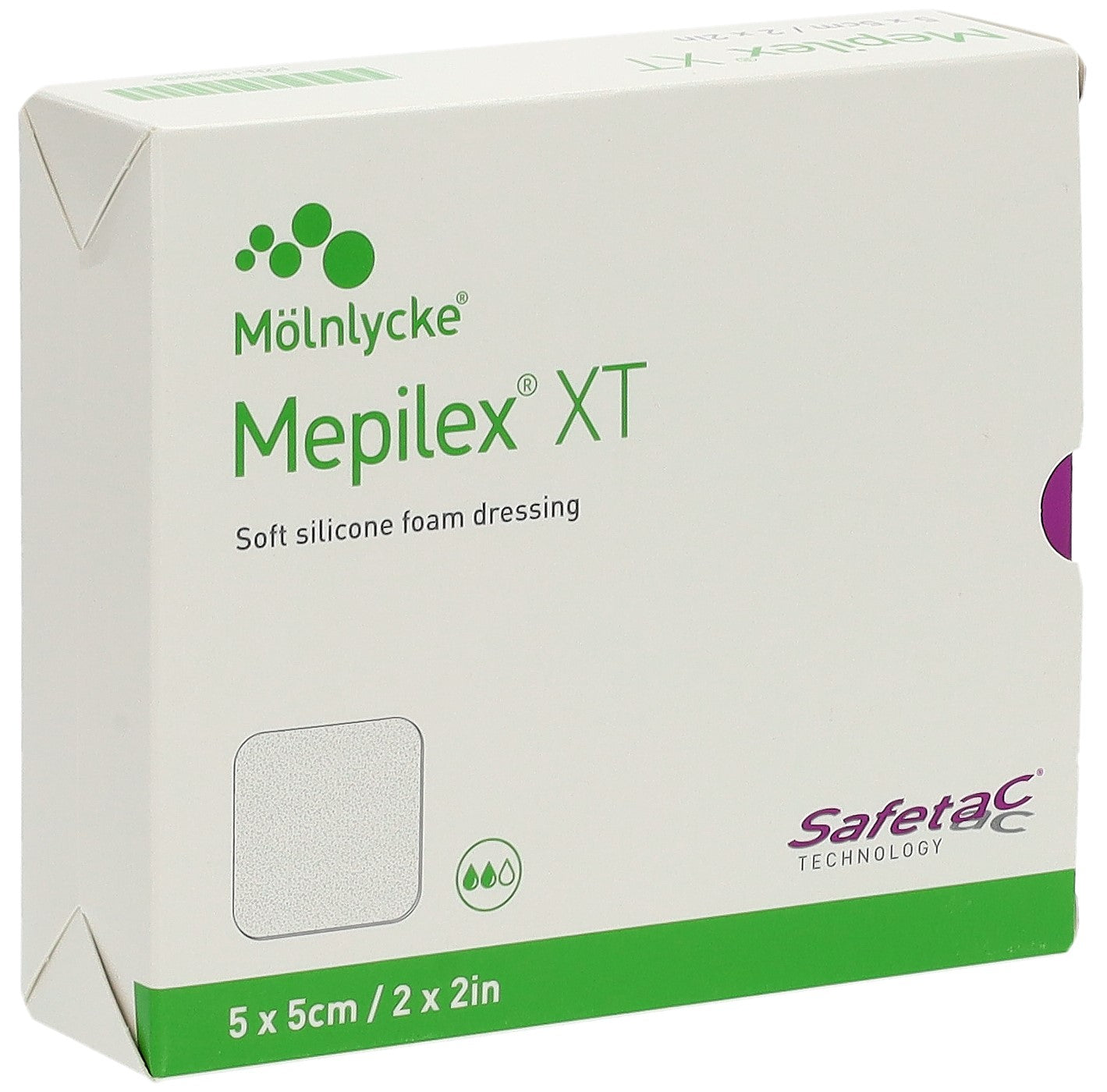 Mölnlycke Mepilex Safetac XT Pansement Stérile 5x5cm | Lot de 5