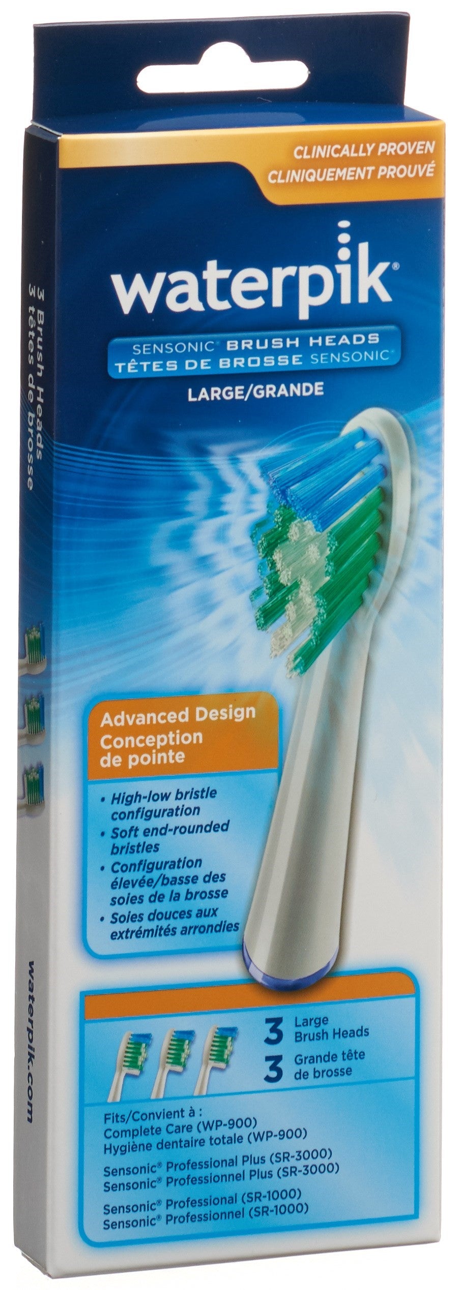 WATERPIK brosses de rechange stand SRRB-3E 3 pce