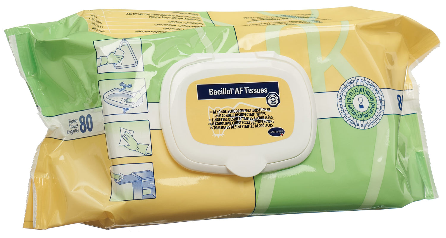 BACILLOL AF Lingettes Désinfectantes 80 Lingettes | Hygiène Rapide