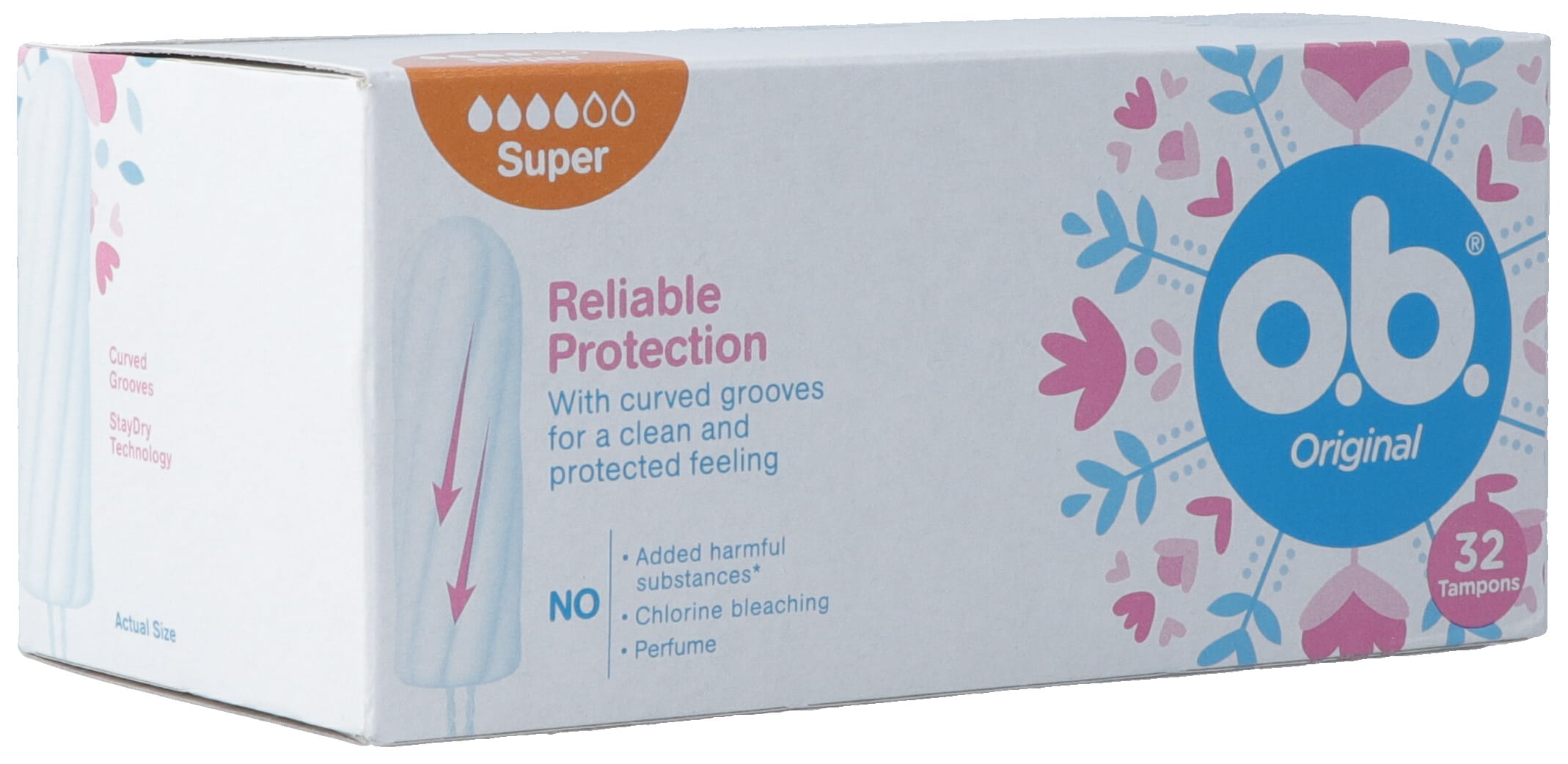 OB Tampons Original Super 32 Pièces | Protection Confort