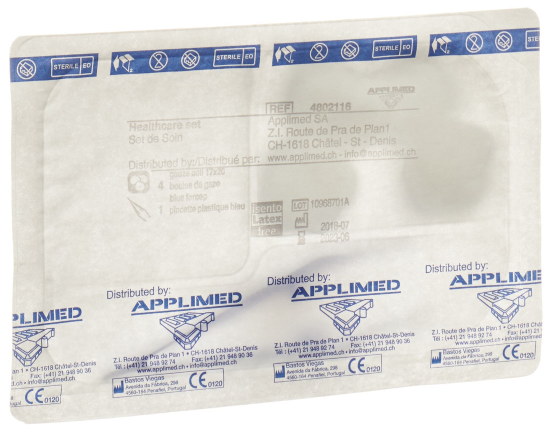 APPLIMED Set Stérile 4 Boules Tissées | Pince pour Soins Médicaux
