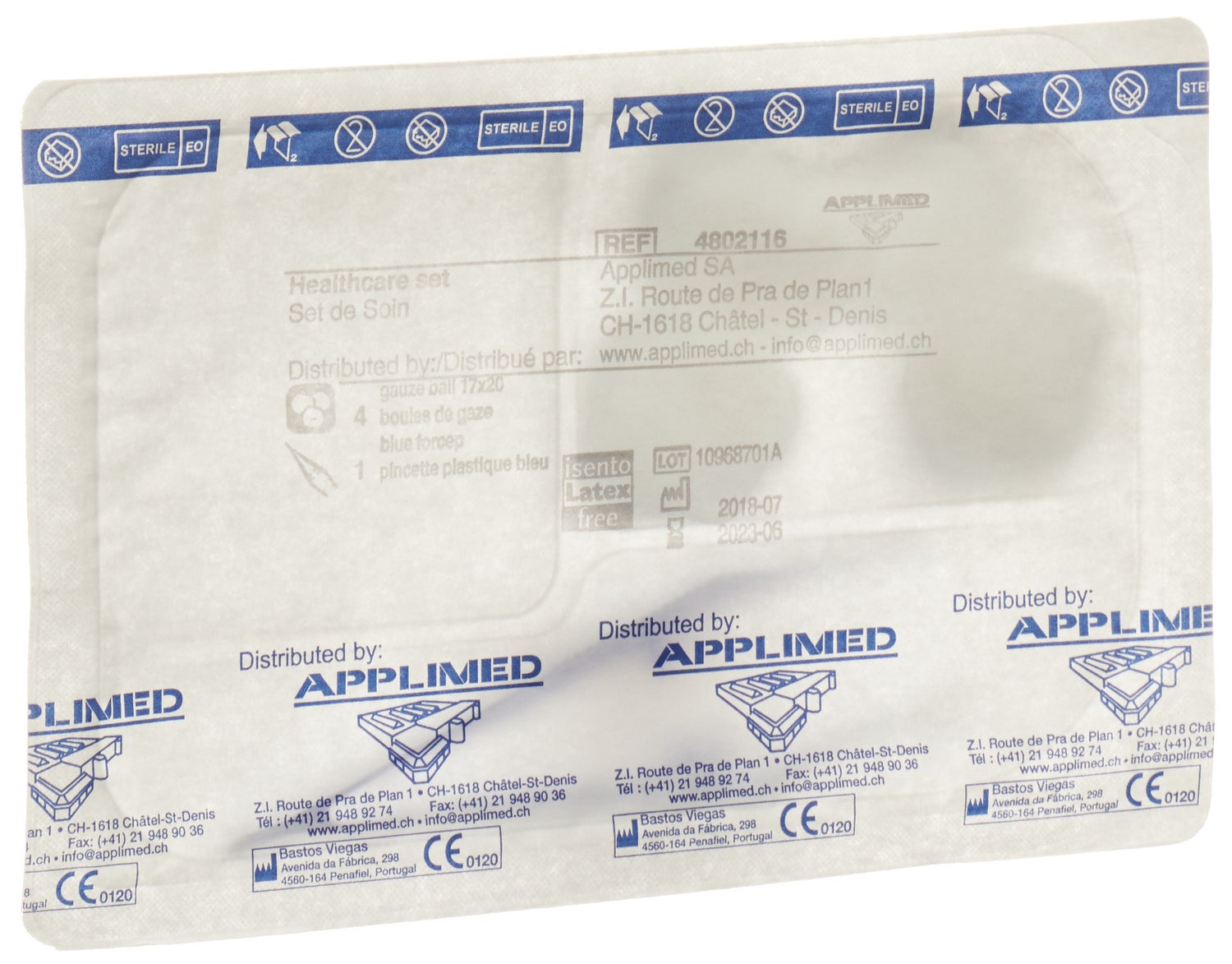 APPLIMED Set Stérile 4 Boules Tissées | Pince pour Soins Médicaux