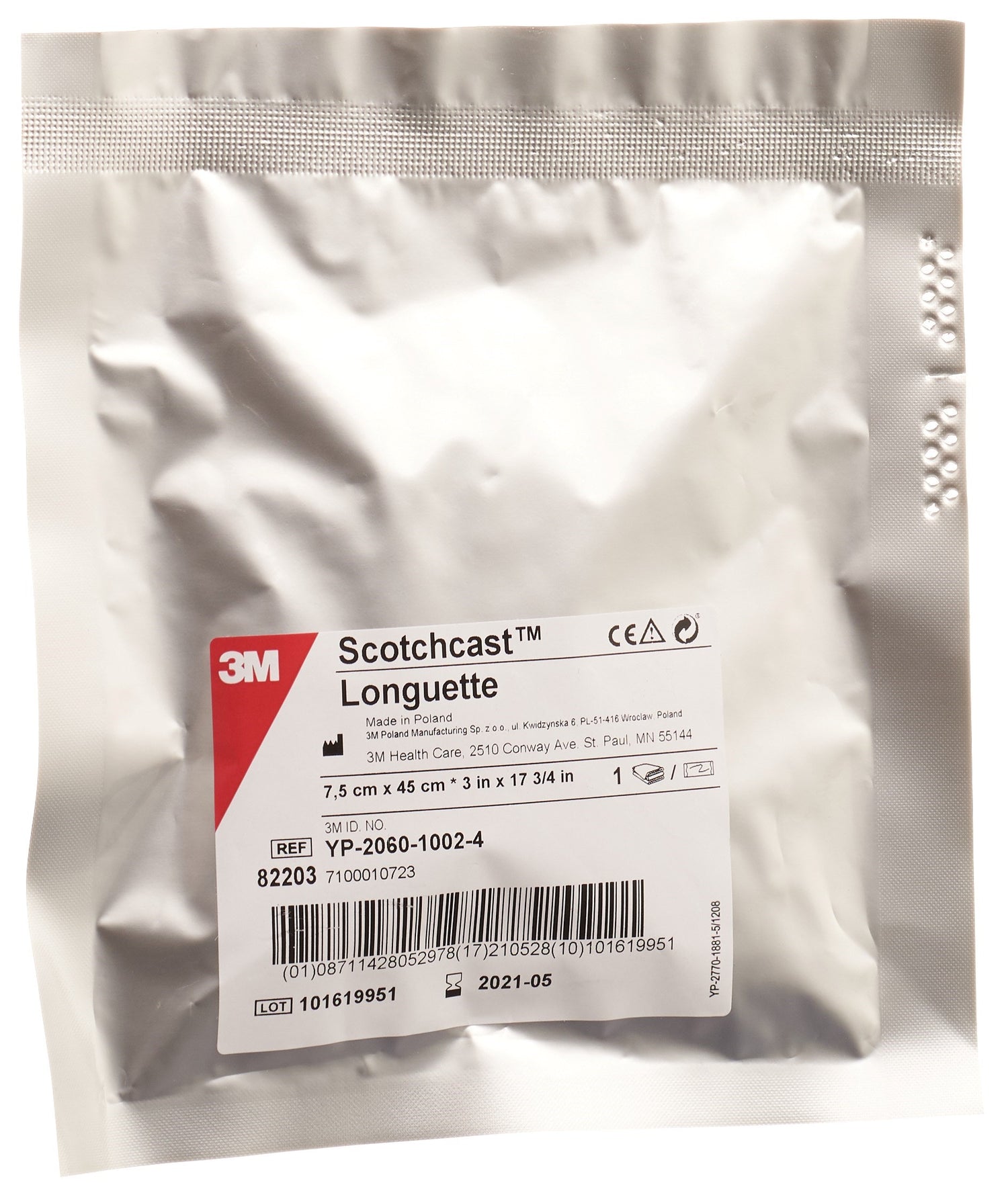 3M Scotchcast plus longuette 7.5x45cm