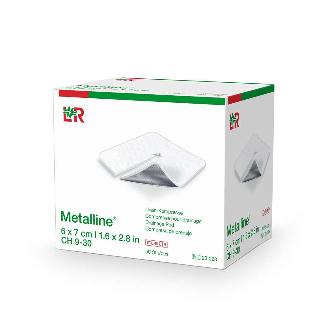 METALLINE Compresse de Drainage Stérile 6x7cm | 50 Pièces