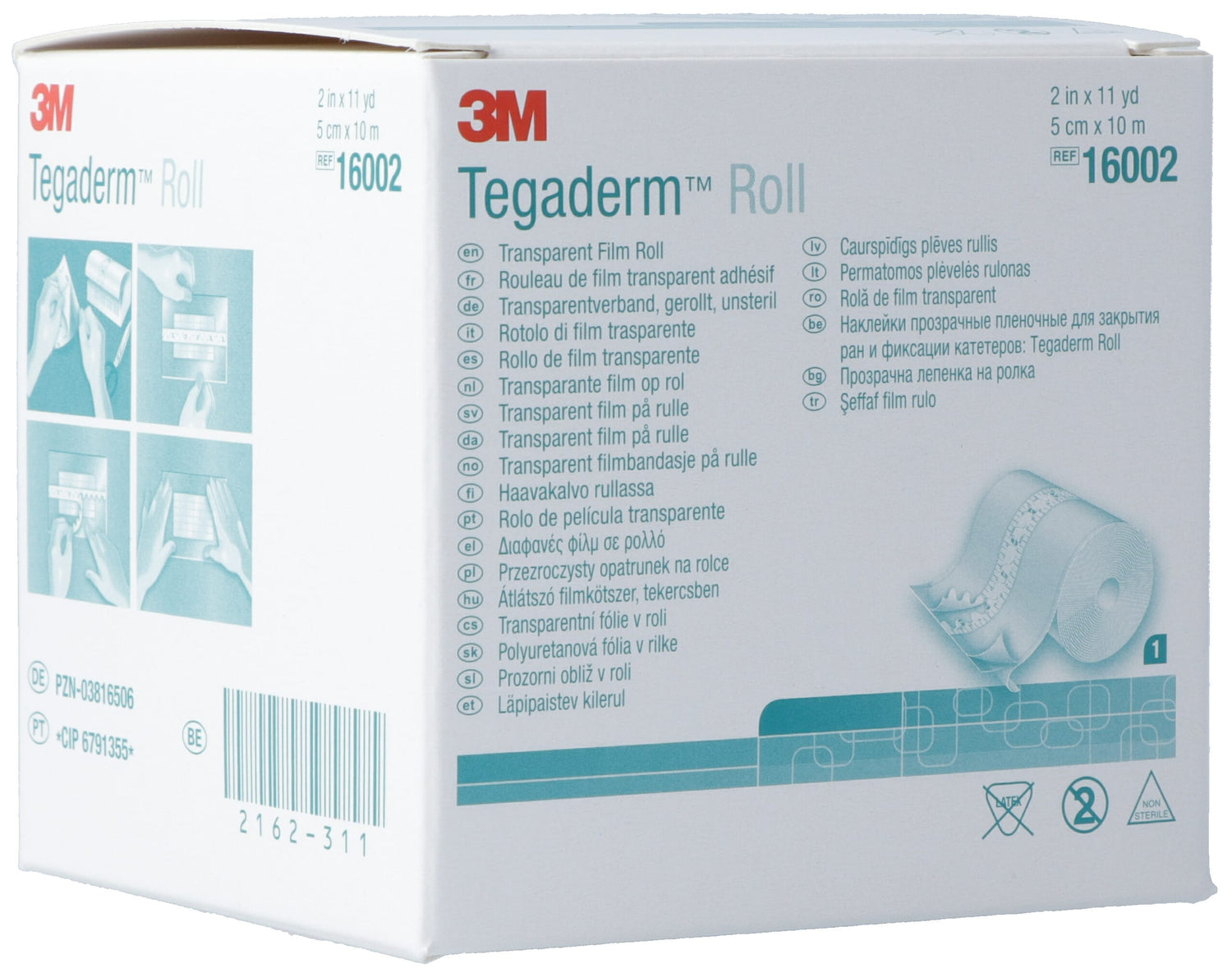 3M TEGADERM ROLL pansement vuln 5cmx10m tran