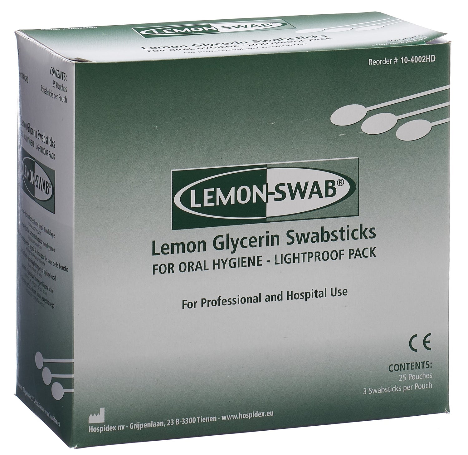 LEMON-SWAB Bâtonnets ouatés Glycérine Citron 25 x 3 pièces | Soin buccal hydratant