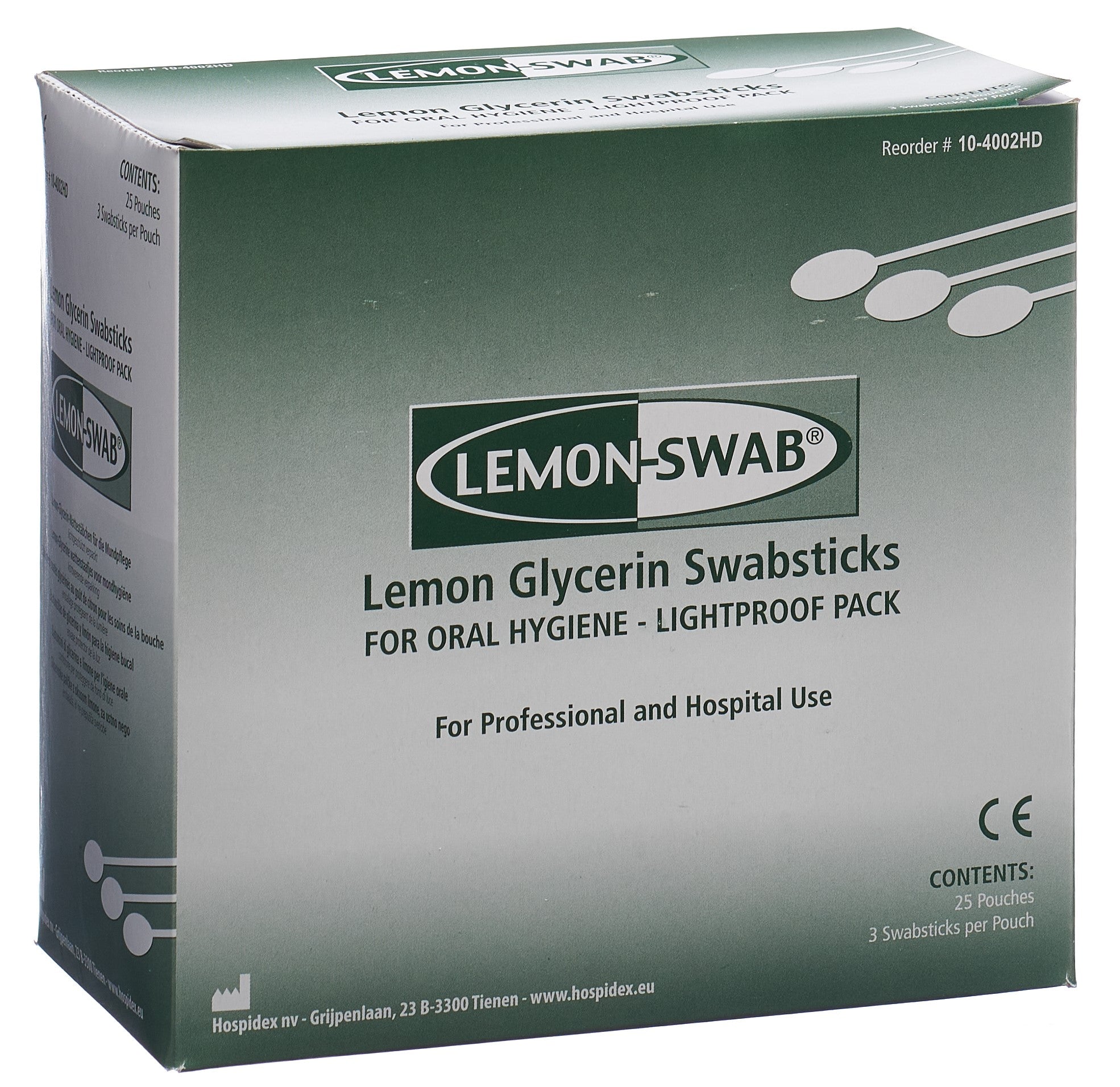 LEMON-SWAB Bâtonnets ouatés Glycérine Citron 25 x 3 pièces | Soin buccal hydratant