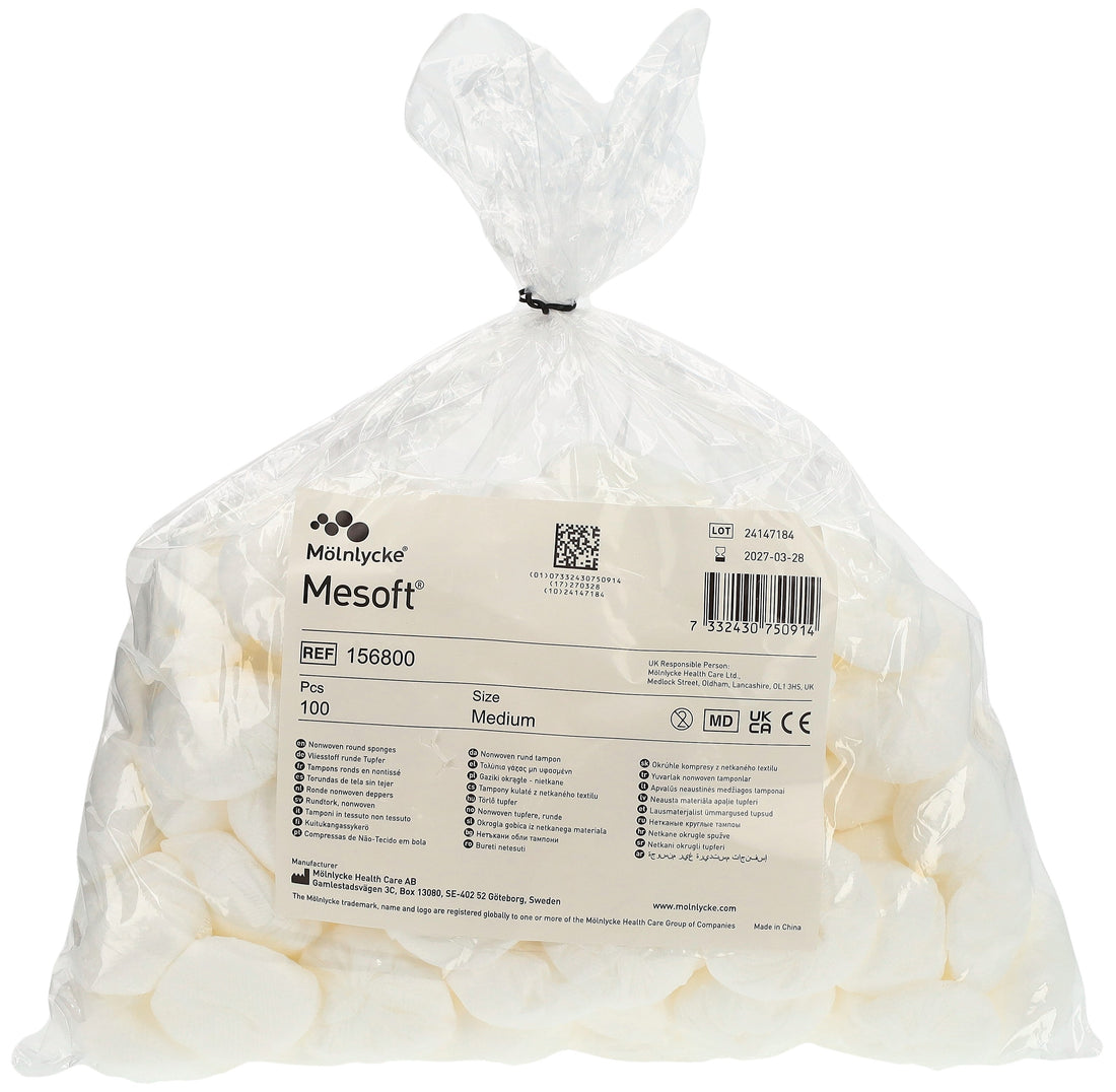 MESOFT NW Tampons Coton Ronds 35mm Non Stériles 100 Pièces | Soin &amp; Hygiène