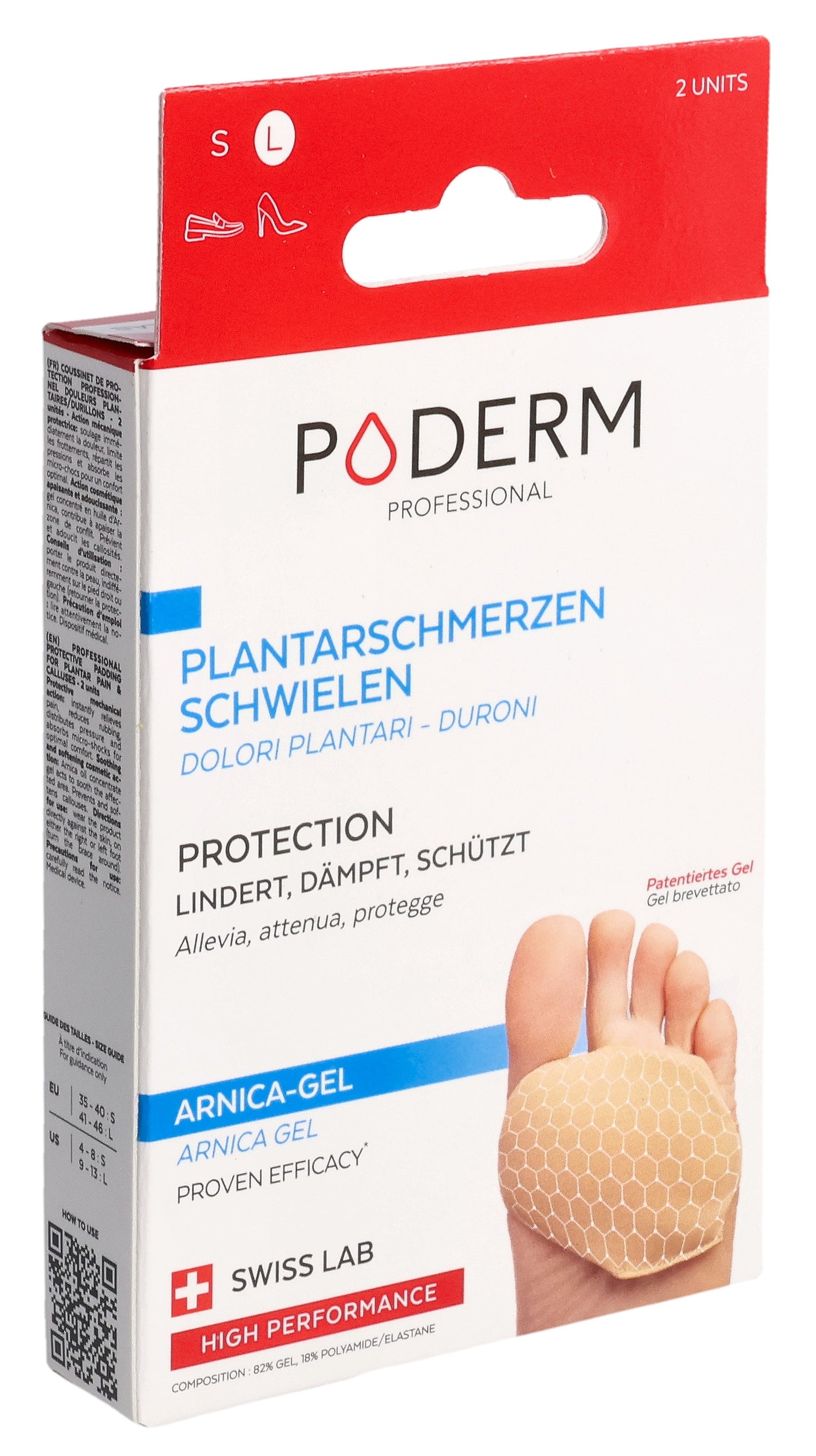 PODERM PROF Coussinets Plantaires Douleur 2 Pièces | Confort Intense