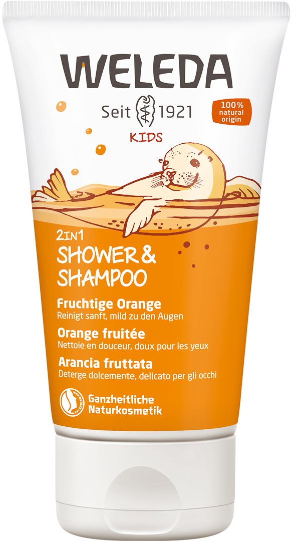 WELEDA KIDS 2en1 shower&amp;shampoo orange tb 150 ml