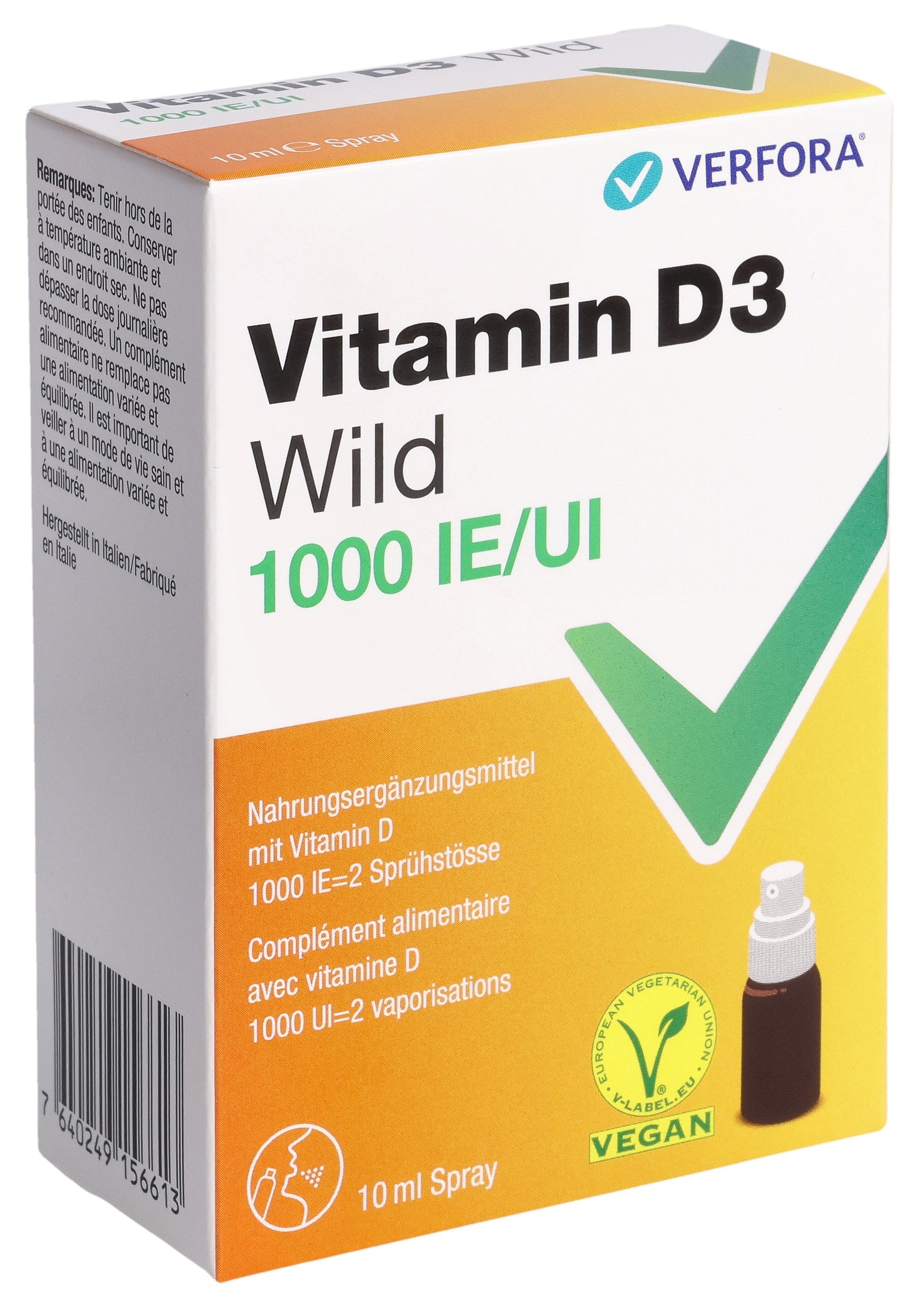 VITAMIN D3 WILD spray 1000 UI vegan 10 ml