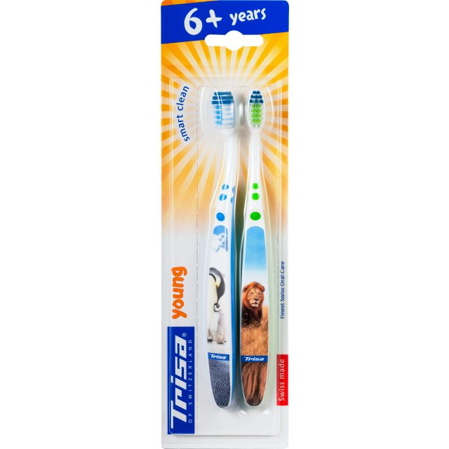 TRISA Young Brosse à Dents Enfants Duo | Douceur &amp; Protection