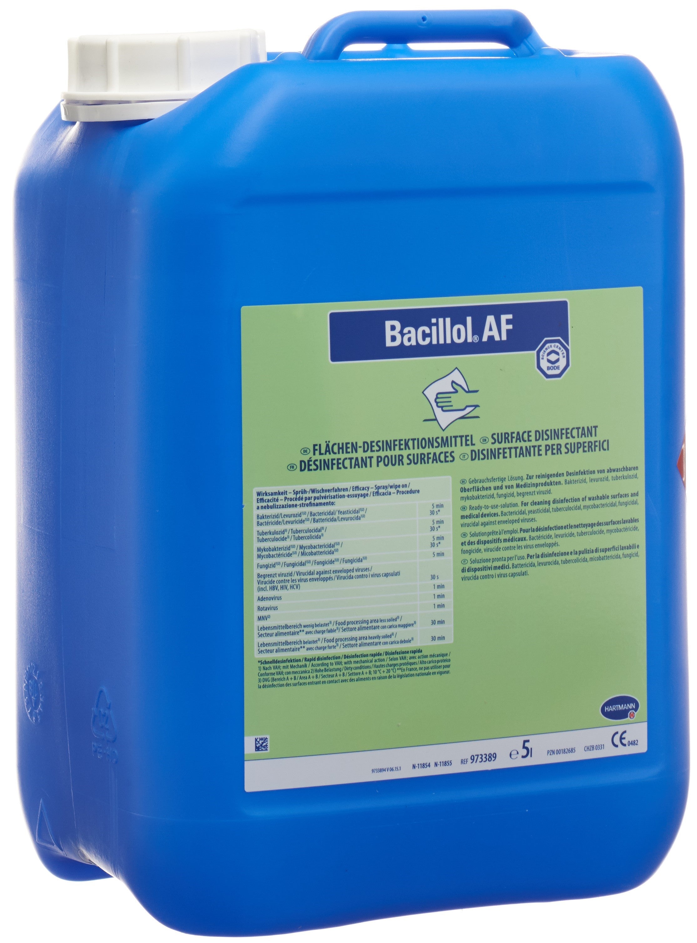 BACILLOL AF Désinfectant Liquide 5 L - Hygiène Professionnelle Efficace | Bidon