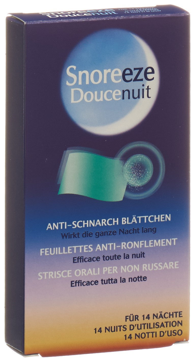 SNOREEZE Doucenuit Feuillettes Anti-Ronflement 14 Pièces | Efficace